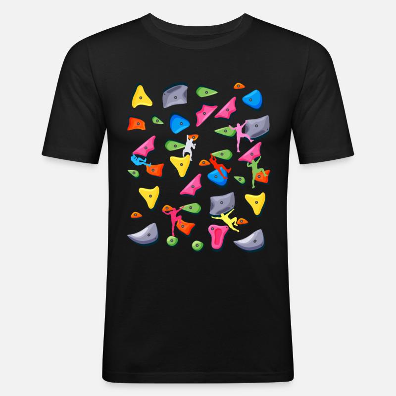 Bouldern Klettern Boulderer Boulder - Männer Slim Fit T-Shirt - Schwarz