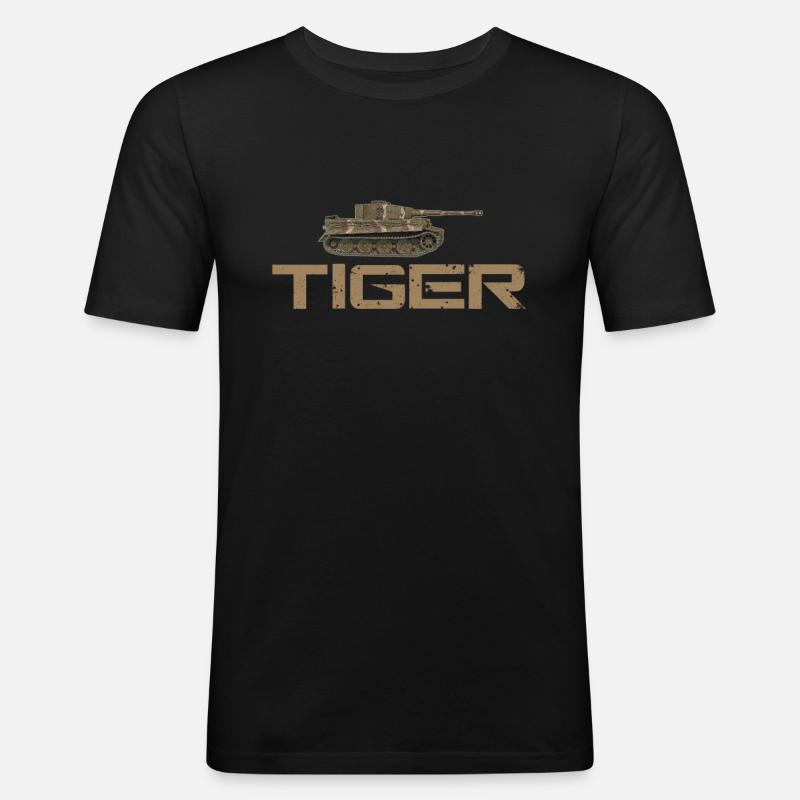 Armée de combat blindée blindée - T-shirt près du corps Homme - noir