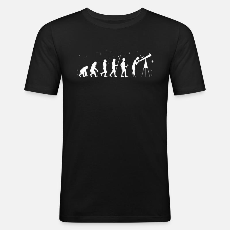 Astronomie-Evolution auf Sternen - Männer Slim Fit T-Shirt - Schwarz