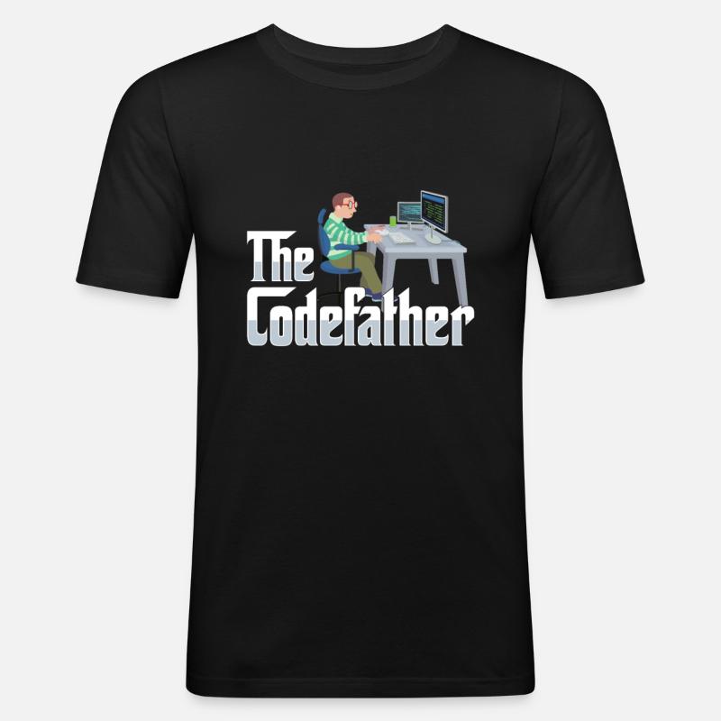 Lustiger IT-Abteilung-Softwareentwickler-Computer - Männer Slim Fit T-Shirt - Schwarz