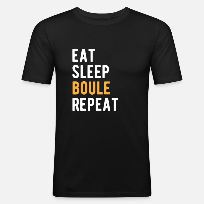 Boule Petanque - Männer Slim Fit T-Shirt - Schwarz