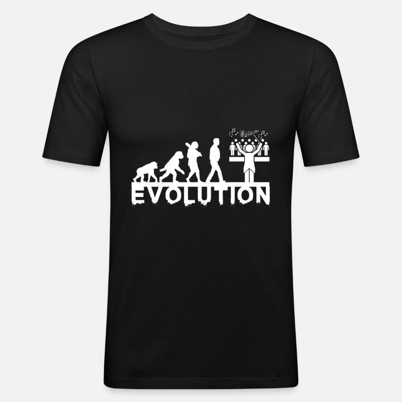 Kördirigent Evolution Chorus Kör musikgåva - Slim Fit T-shirt herr - svart