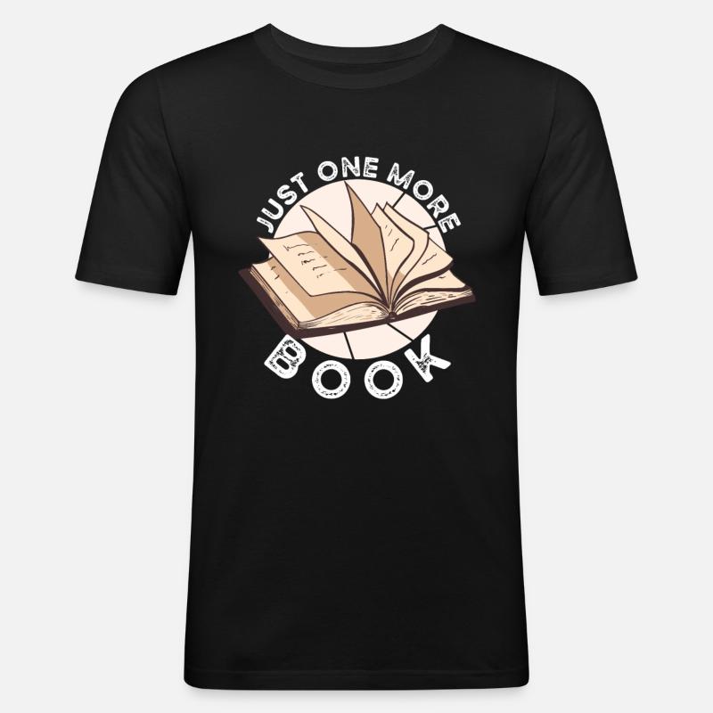 Nur Noch Ein Buch - Männer Slim Fit T-Shirt - Schwarz