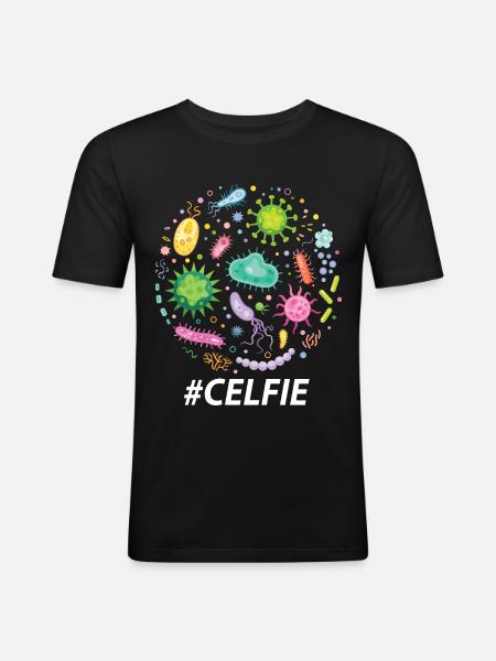 microbiology - Men's Slim Fit T-Shirt - black