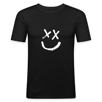 Smile - T-shirt près du corps Homme - noir - Devant - Nik (191cm)