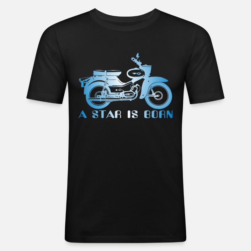 Simson Star is Born - Männer Slim Fit T-Shirt - Schwarz
