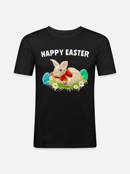 Easter Easter Happy Easter - Men's Slim Fit T-Shirt - black