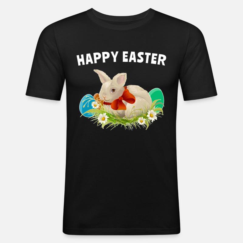 Easter Easter Happy Easter - Men's Slim Fit T-Shirt - black