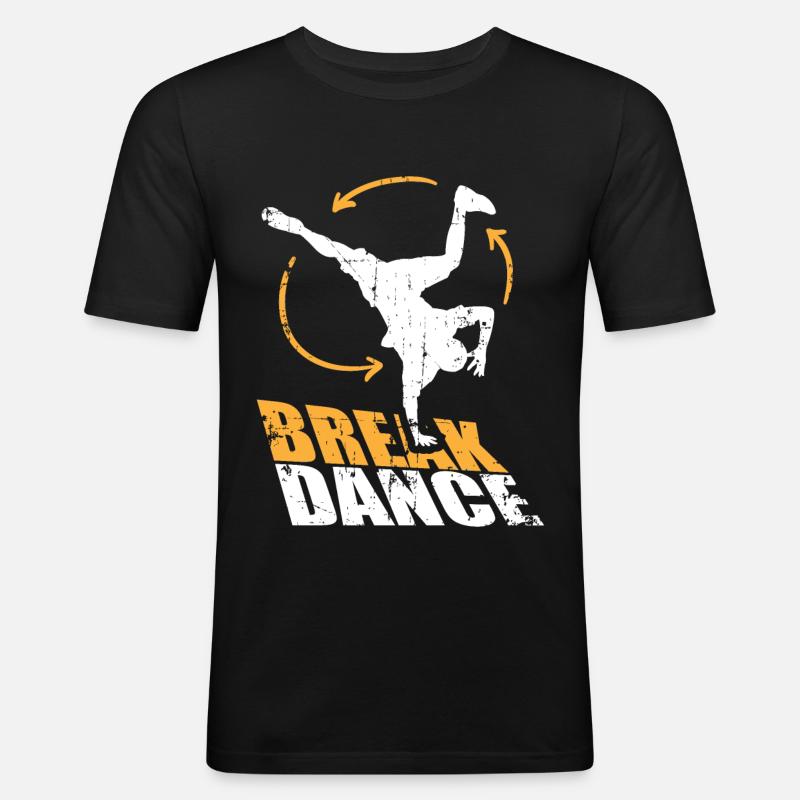 Breakdance Handstand Spin Breakdancer Bboy - T-shirt près du corps Homme - noir