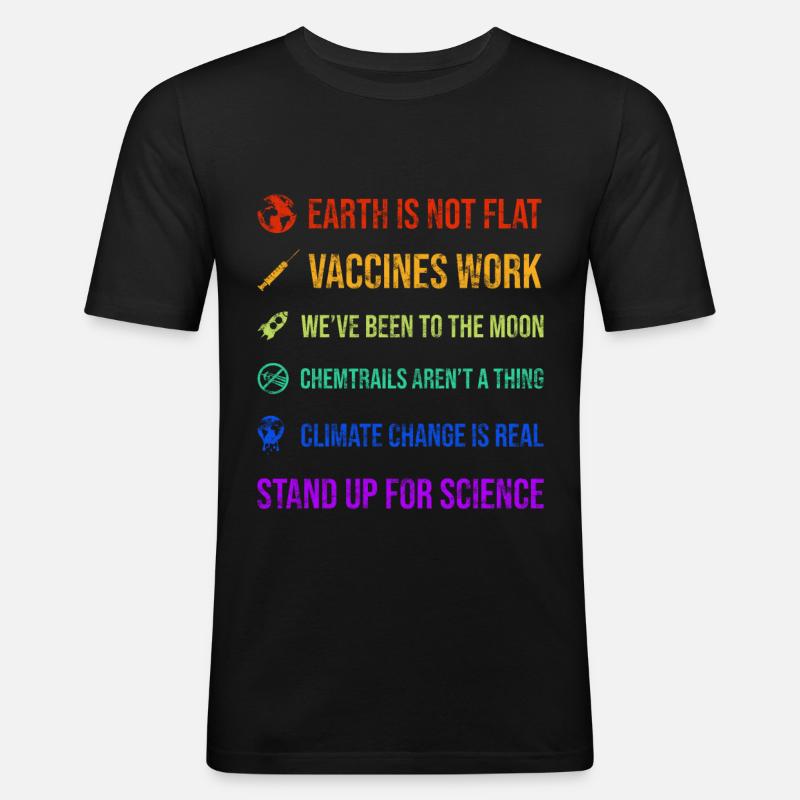 Climate Change Science - Männer Slim Fit T-Shirt - Schwarz