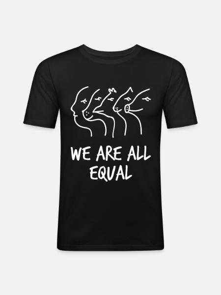 Protection of animals - Men's Slim Fit T-Shirt - black