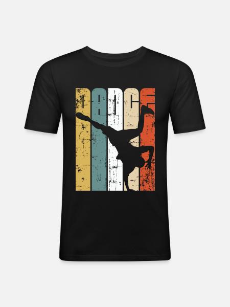 Breaker - Männer Slim Fit T-Shirt - Schwarz