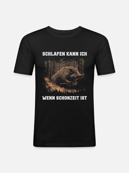 Hunter Closed Season - Men's Slim Fit T-Shirt - black
