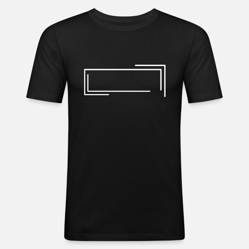 White box frame line line - Men's Slim Fit T-Shirt - black