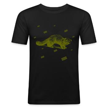 Rat - rodent - Men's Slim Fit T-Shirt - black - Front - Nik (191cm)