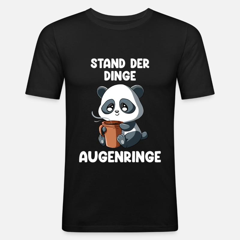 Stand Der Dinge Augenringe - Männer Slim Fit T-Shirt - Schwarz