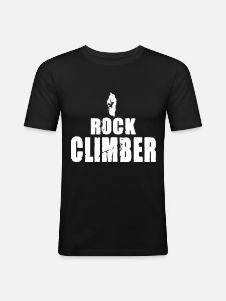 Rock Climber - Männer Slim Fit T-Shirt - Schwarz
