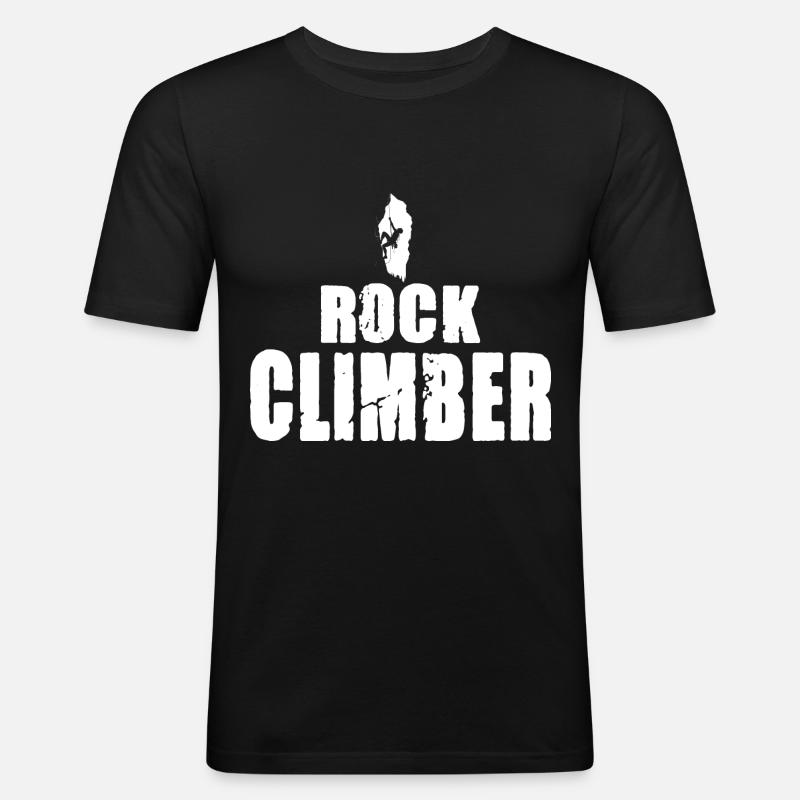 Rock Climber - Männer Slim Fit T-Shirt - Schwarz
