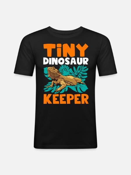 Bearded Dragon Beardie - Men's Slim Fit T-Shirt - black