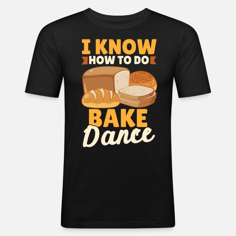 Brotbacken Brotbackautomat - Männer Slim Fit T-Shirt - Schwarz
