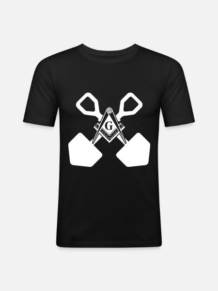 Maurer - Männer Slim Fit T-Shirt - Schwarz