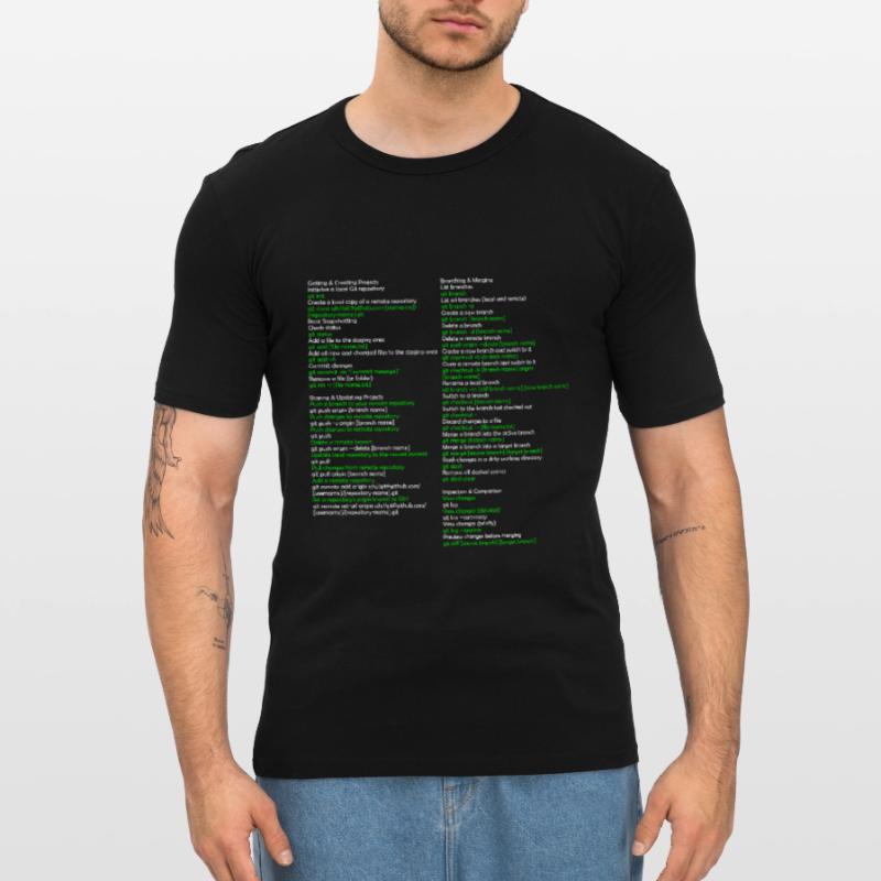 Git Befehle Commands Informatiker Student Informat Männer Slim Fit T-Shirt