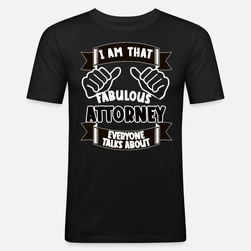 Anwalt Lustiger Spruch Geschenkidee - Männer Slim Fit T-Shirt - Schwarz