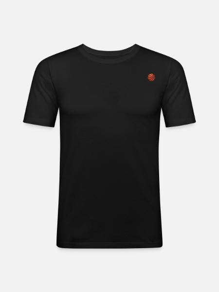 Embroidered sneakers - Men's Slim Fit T-Shirt - black