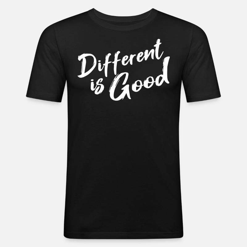 Anders ist gut - Männer Slim Fit T-Shirt - Schwarz