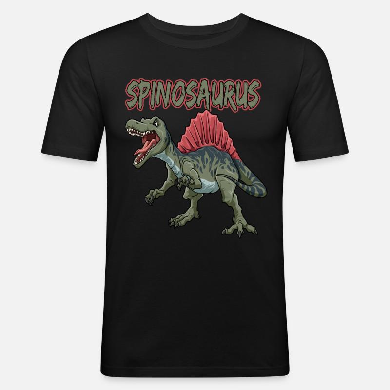 Dinosaurier Spinosaurus Fleischfresser Dino - Männer Slim Fit T-Shirt - Schwarz