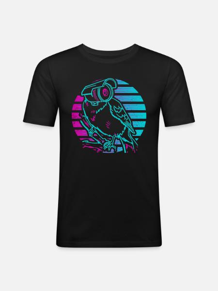 Birds Are Not Real - Men's Slim Fit T-Shirt - black