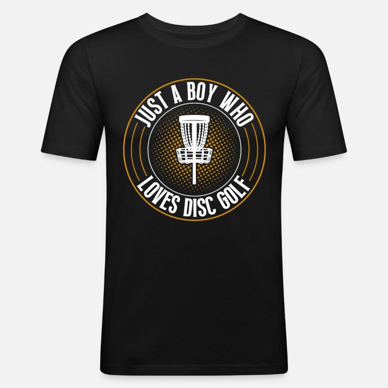 Discgolf Disc Golf - Männer Slim Fit T-Shirt - Schwarz