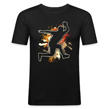 Ping-pong - T-shirt près du corps Homme - noir - Devant - Nik (191cm)