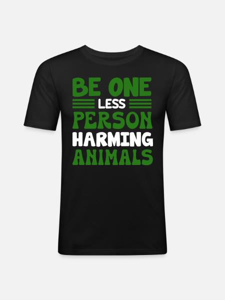 Vegan Veganism - Men's Slim Fit T-Shirt - black