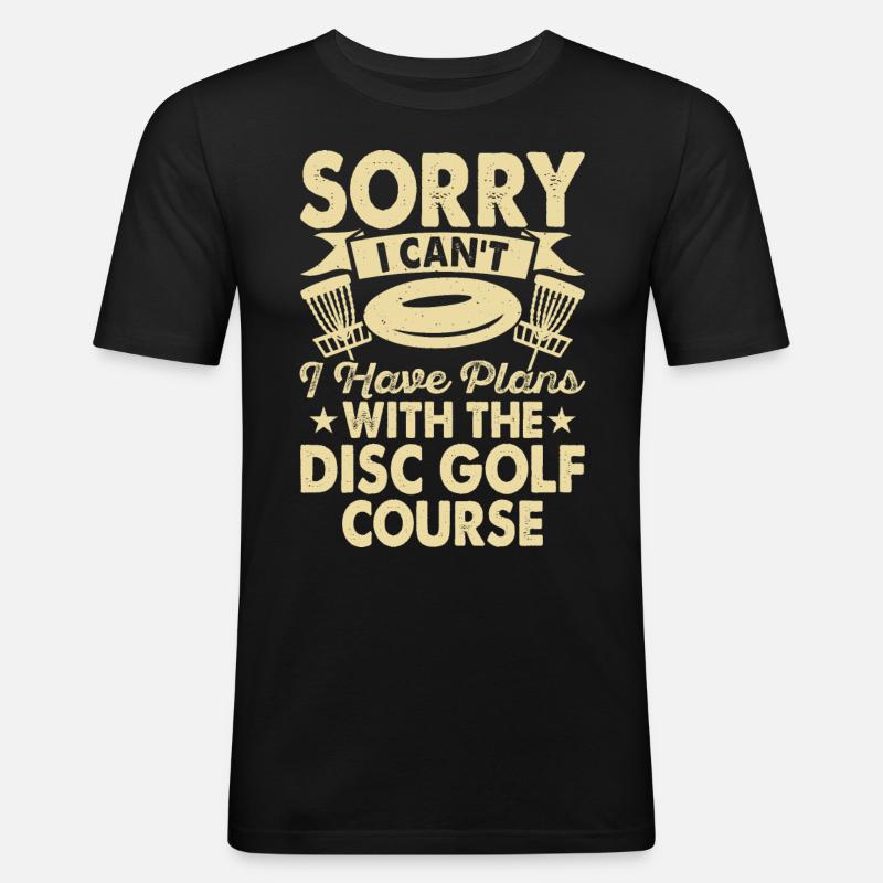 Discgolf Disc Golf - Männer Slim Fit T-Shirt - Schwarz