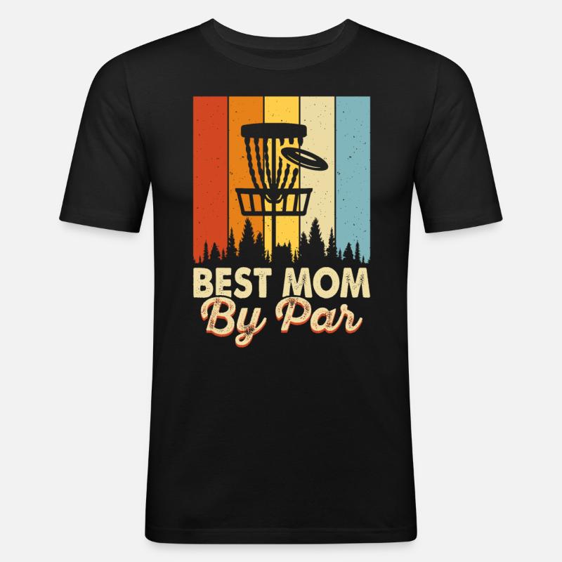 Discgolf Disc Golf - Männer Slim Fit T-Shirt - Schwarz