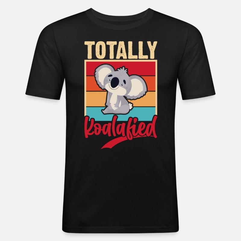 Koala - Männer Slim Fit T-Shirt - Schwarz