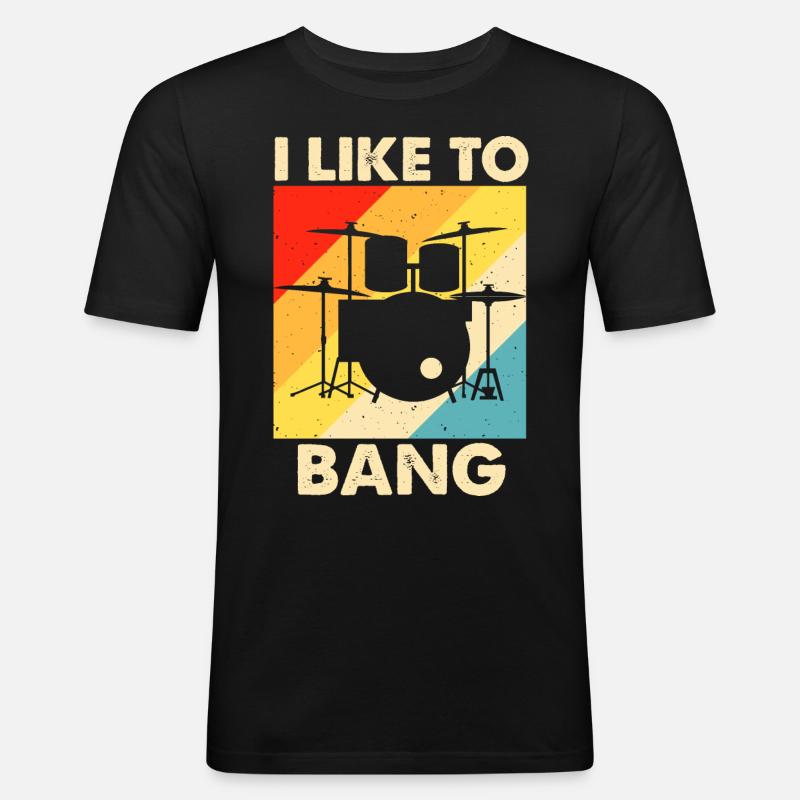 Drums Drummer Drummer - Men's Slim Fit T-Shirt - black