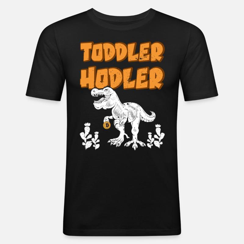 Krypto Kryptowährung - Männer Slim Fit T-Shirt - Schwarz