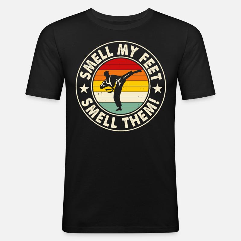 Karate - Männer Slim Fit T-Shirt - Schwarz