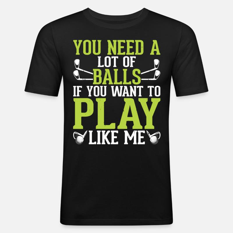 Golf Golfer - Männer Slim Fit T-Shirt - Schwarz