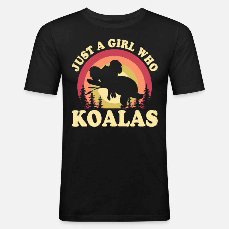 Koala - Männer Slim Fit T-Shirt - Schwarz
