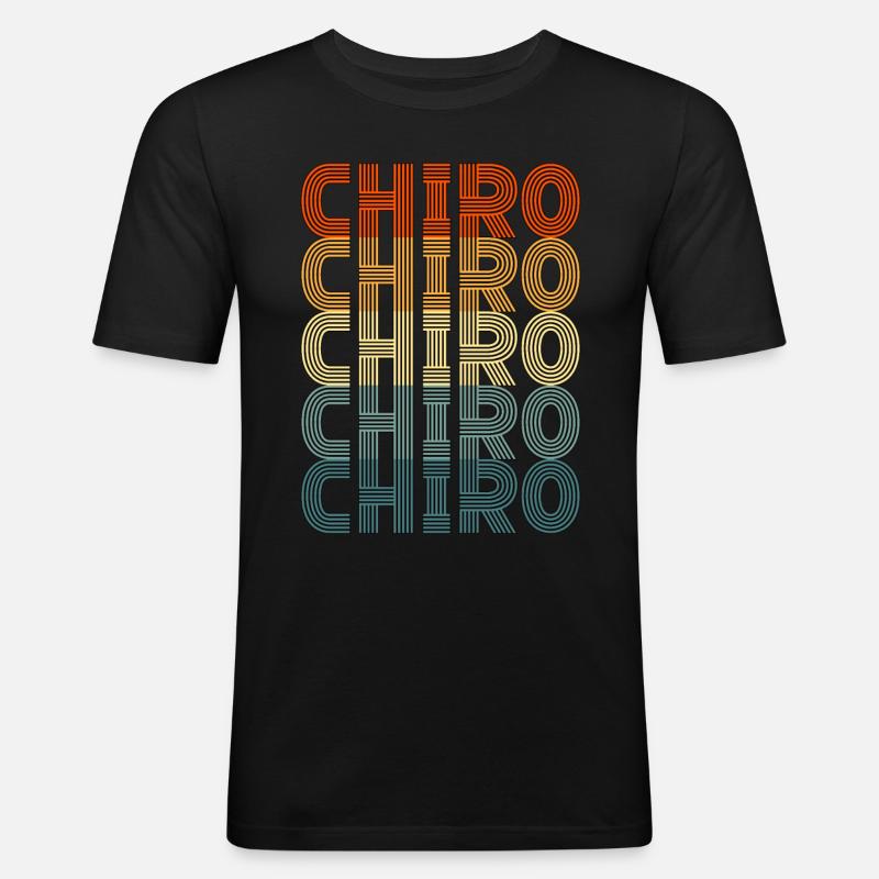 Chiropraktiker Chiropraktik Physio Chiro Geschenk - Männer Slim Fit T-Shirt - Schwarz