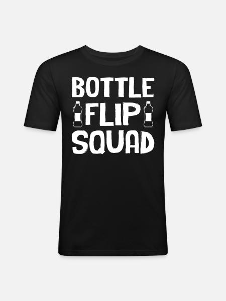 Bottle Flipping - Bottle Flip Squad - Men's Slim Fit T-Shirt - black
