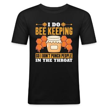 Apiculture I Do Bee Keeping So Apiarist Apiculteur - T-shirt près du corps Homme - noir - Devant - Nik (191cm)