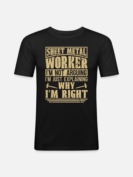 Plåtslagare Jag hävdar inte att jag är fabrikör - Slim Fit T-shirt herr - svart
