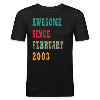 20 years old, birth sentence - Men's Slim Fit T-Shirt - black - Front - Nik (191cm)