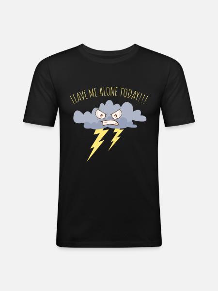 Schlechte Laune Shirt - Männer Slim Fit T-Shirt - Schwarz