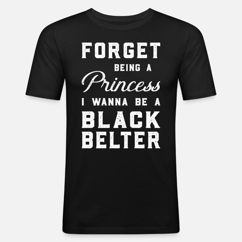 Combattant de karaté - T-shirt près du corps Homme - noir
