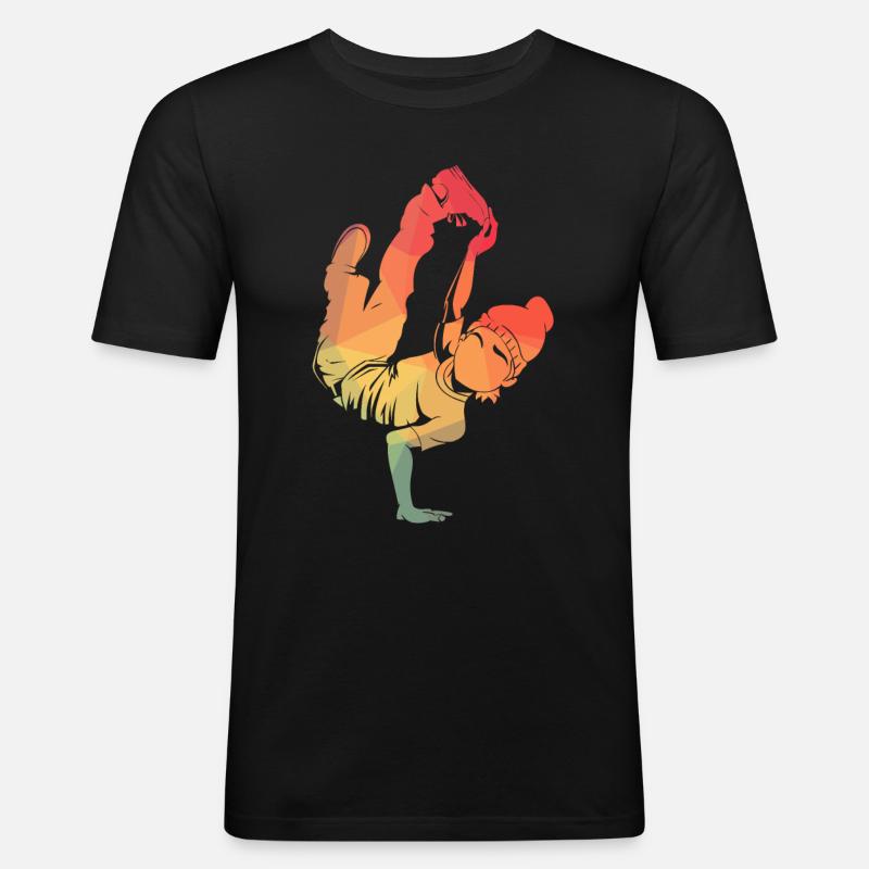Hip Hop breakdance Dance - Men's Slim Fit T-Shirt - black